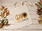 Peace Love Sunshine Cotton Canvas Tote Bag Peace Love Sunshine Cotton Canvas Tote Bags