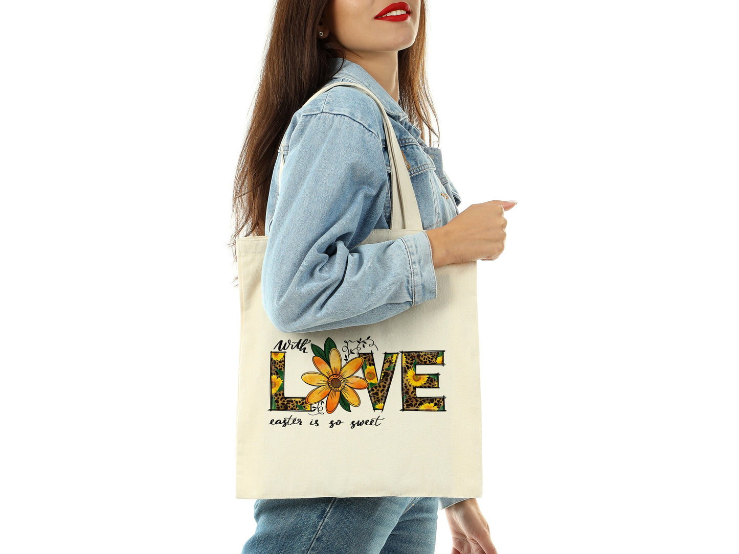Love of Sunflowers Cotton Canvas Tote Bag Love of Sunflowers Cotton Canvas Tote Bags