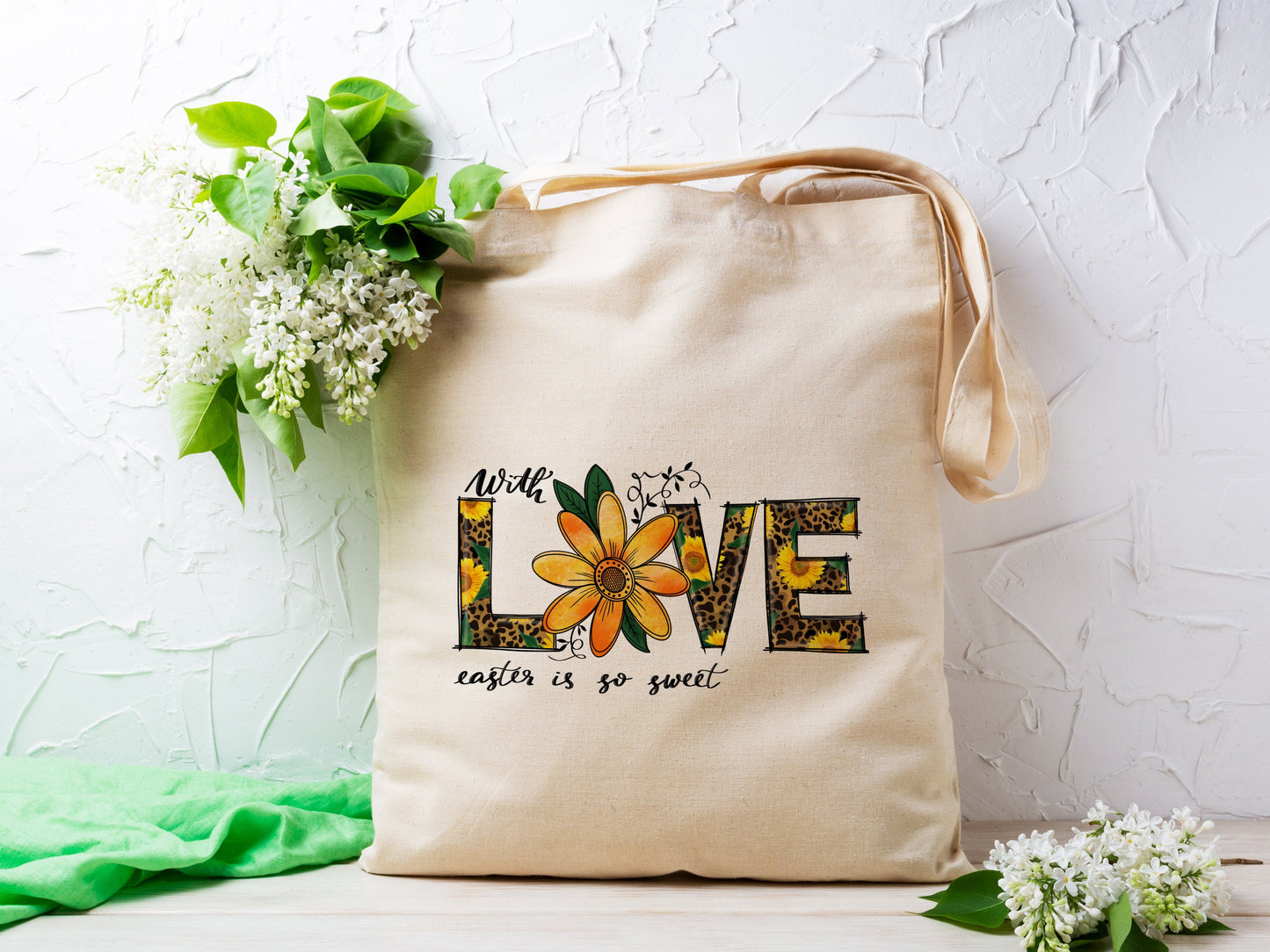 Love of Sunflowers Cotton Canvas Tote Bag Love of Sunflowers Cotton Canvas Tote Bags