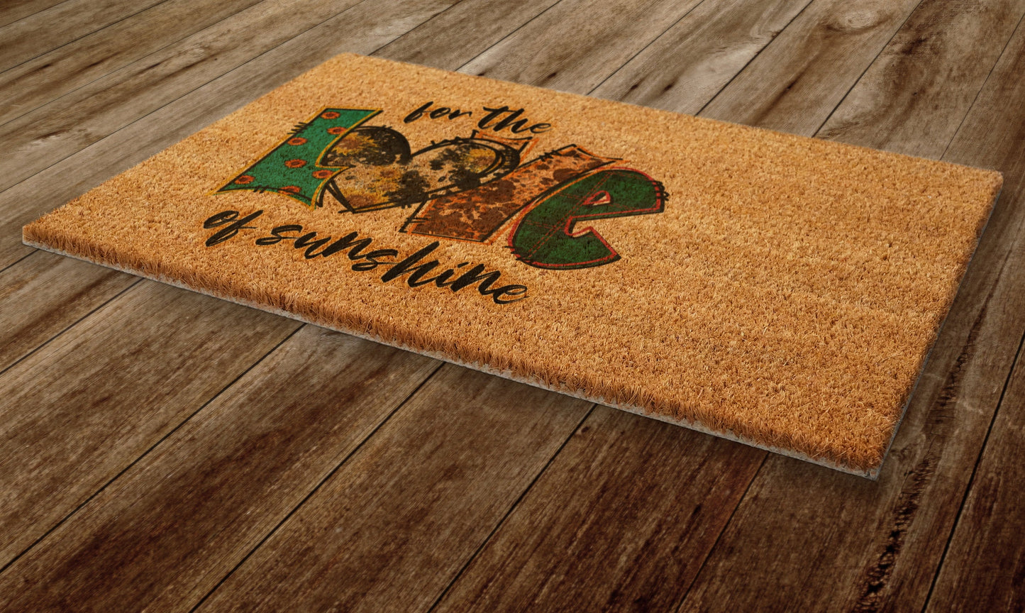 Love of Sunshine Door Mat,  Spring Door Mats, Farmhouse Doormat, Love of Sunshine Doormats, Funny Doormat, Welcome Mats