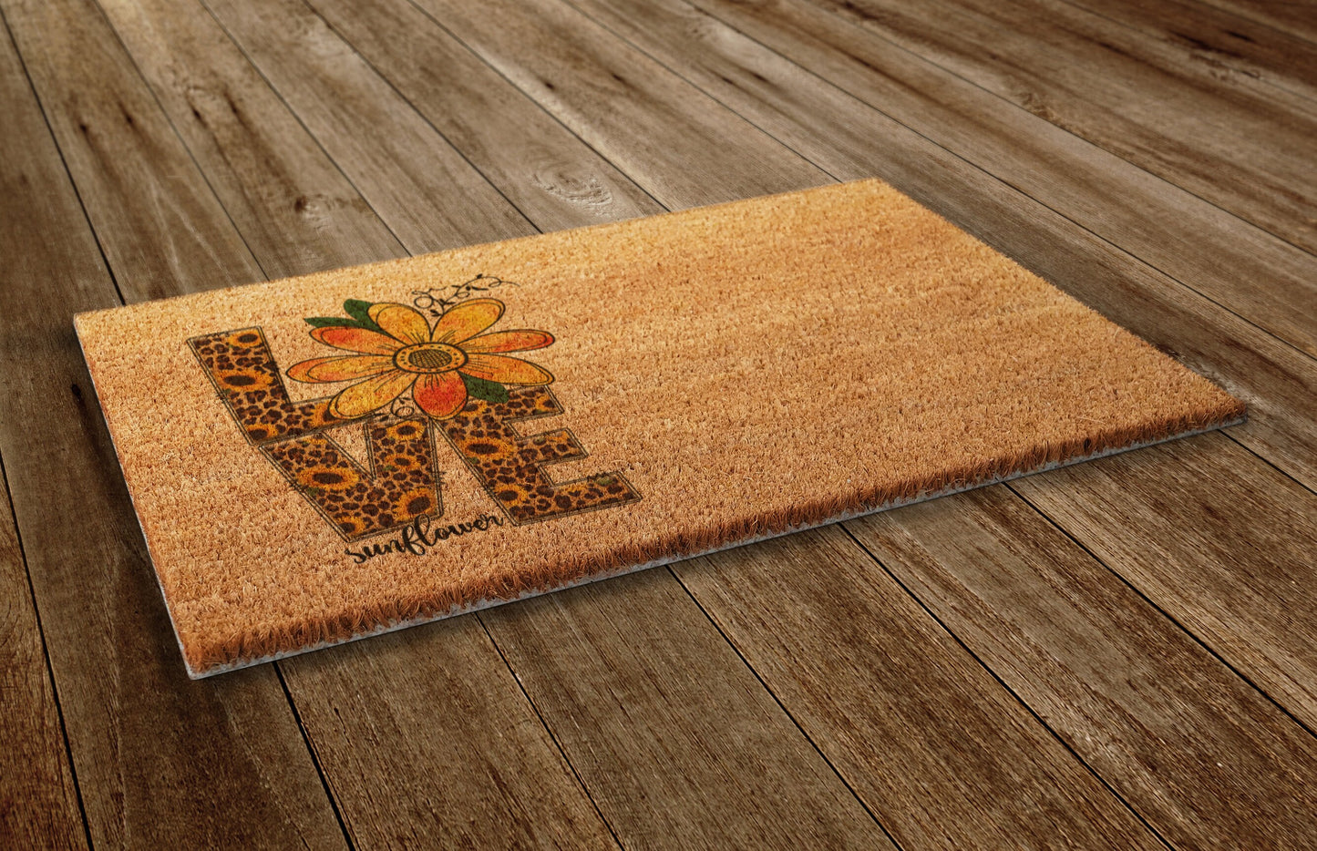 Love of Sunflowers Door Mat, Spring Door Mats, Farmhouse Doormat, Love Spring Doormats, Funny Doormat, Welcome Mats