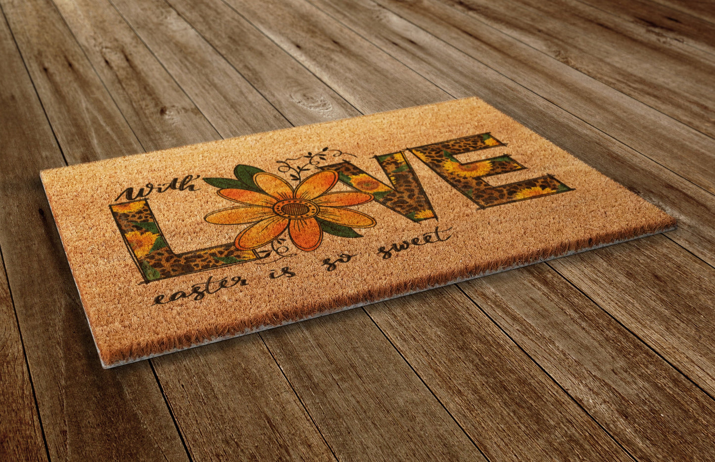 Love Easter Coir Door Mat, Spring Door Mats, Farmhouse Doormat, Love Spring Doormats, Funny Doormat, Welcome Mats