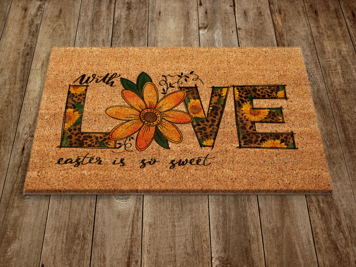 Love Easter Coir Door Mat, Spring Door Mats, Farmhouse Doormat, Love Spring Doormats, Funny Doormat, Welcome Mats