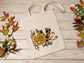 Love Sunflower Cotton Canvas Tote Bag Love Spring Cotton Canvas Tote Bags