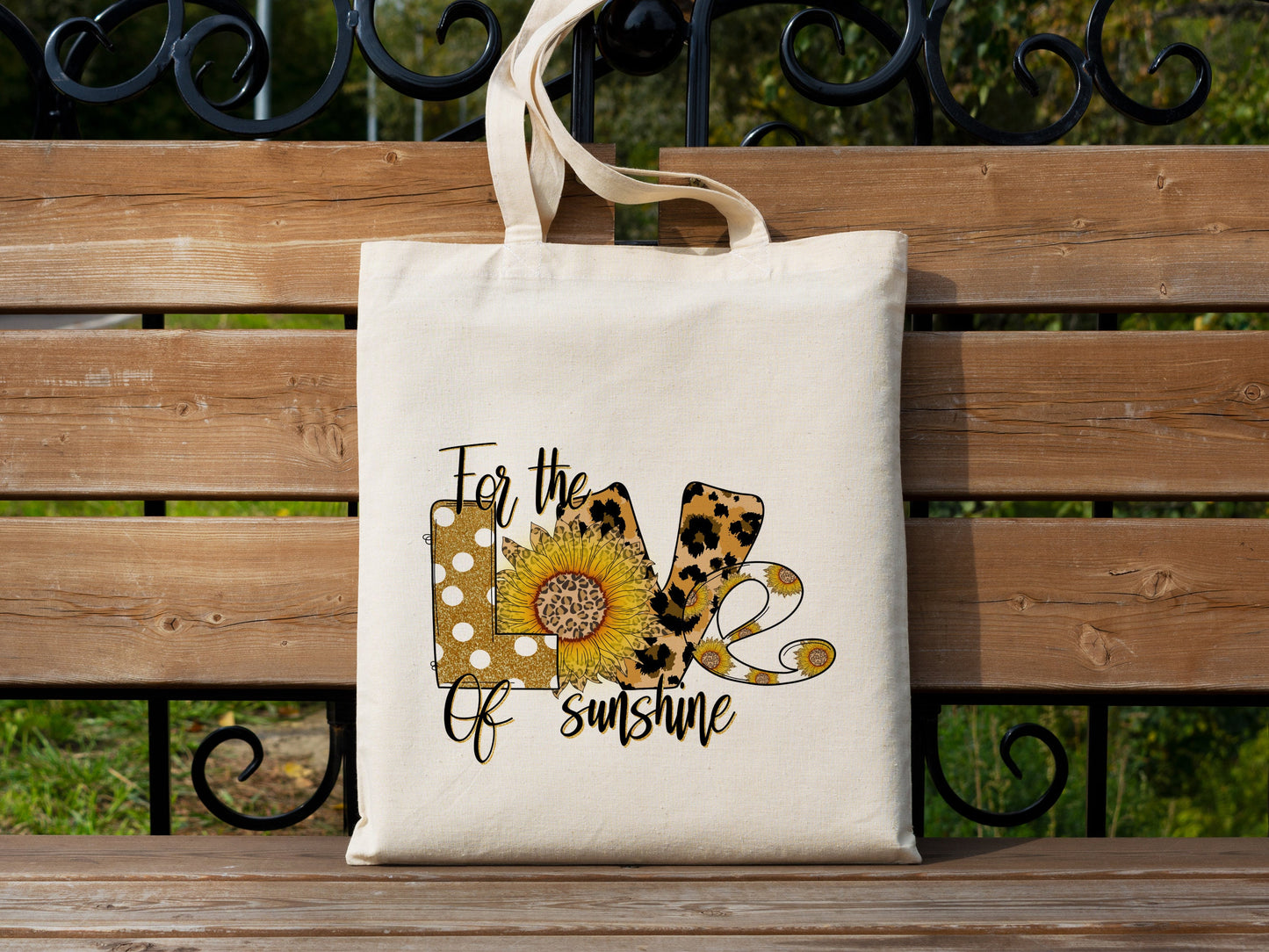 Love Sunflower Cotton Canvas Tote Bag Love Spring Cotton Canvas Tote Bags