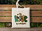 Love of Sunshine Cotton Canvas Tote Bag Love Spring Cotton Canvas Tote Bags