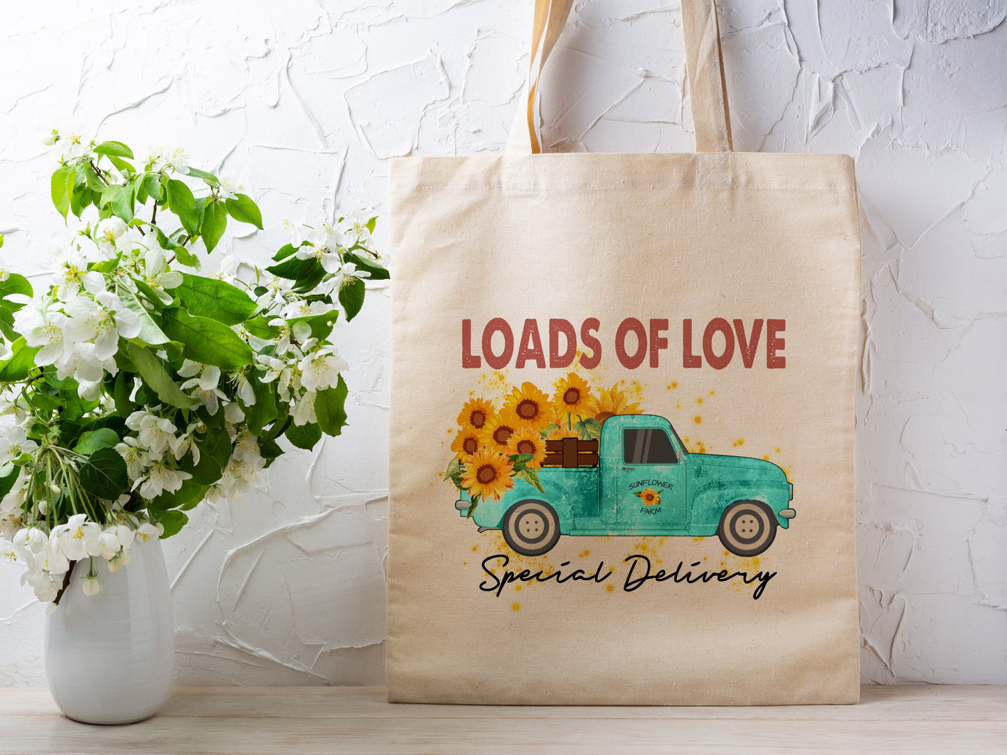 Load s of Love Cotton Canvas Tote Bag Loads of Love Special Delivery Cotton Canvas Tote Bags