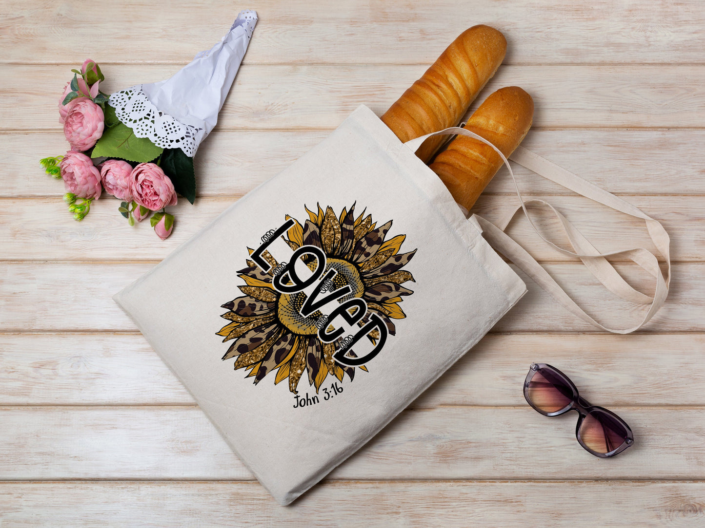 Loved Cotton Canvas Tote Bag Loved Cotton Canvas Tote Bags