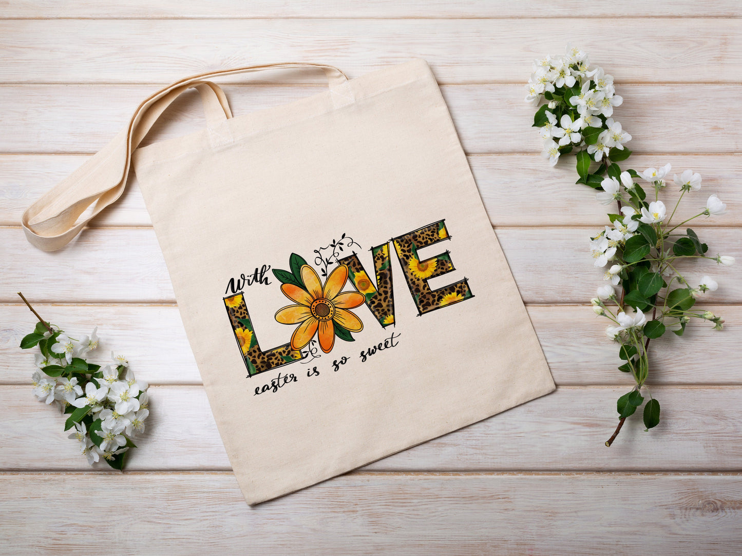 Love of Sunflowers Cotton Canvas Tote Bag Love of Sunflowers Cotton Canvas Tote Bags