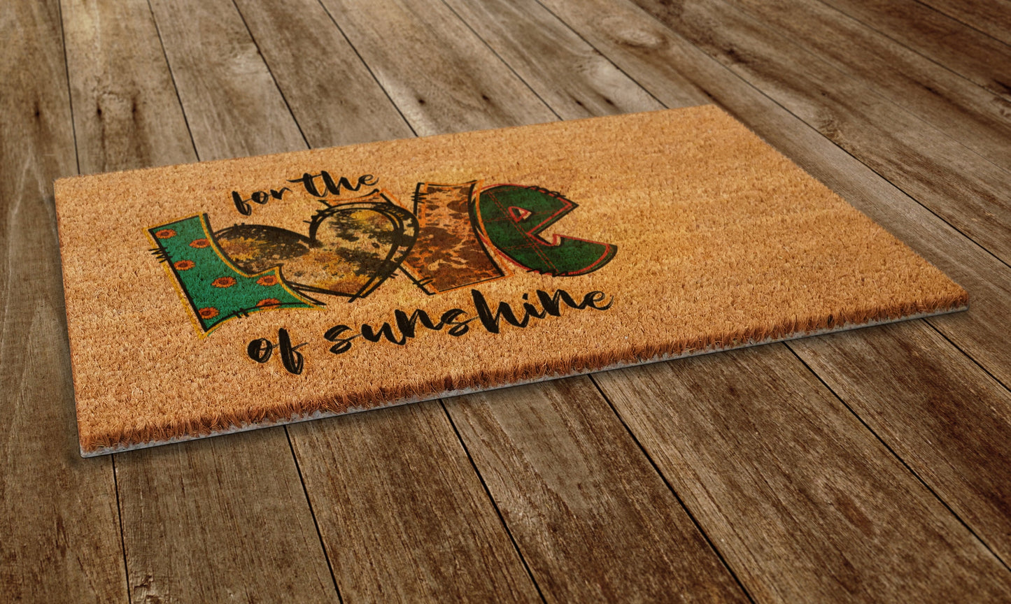 Love of Sunshine Door Mat,  Spring Door Mats, Farmhouse Doormat, Love of Sunshine Doormats, Funny Doormat, Welcome Mats