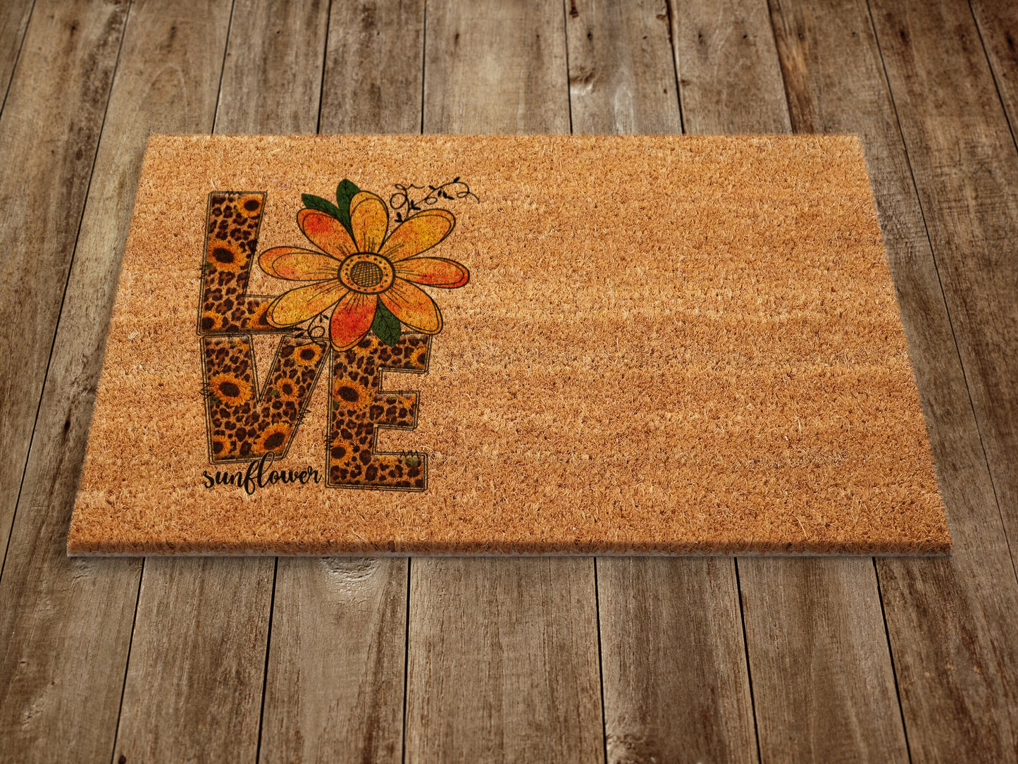 Love of Sunflowers Door Mat, Spring Door Mats, Farmhouse Doormat, Love Spring Doormats, Funny Doormat, Welcome Mats