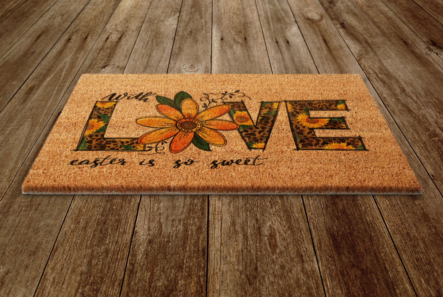 Love Easter Coir Door Mat, Spring Door Mats, Farmhouse Doormat, Love Spring Doormats, Funny Doormat, Welcome Mats