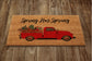 Spring Has Sprung Door Mat, Spring Flowers Truck Welcome Coir Door Mats, Funny Doormat, Welcome Outdoor Mat