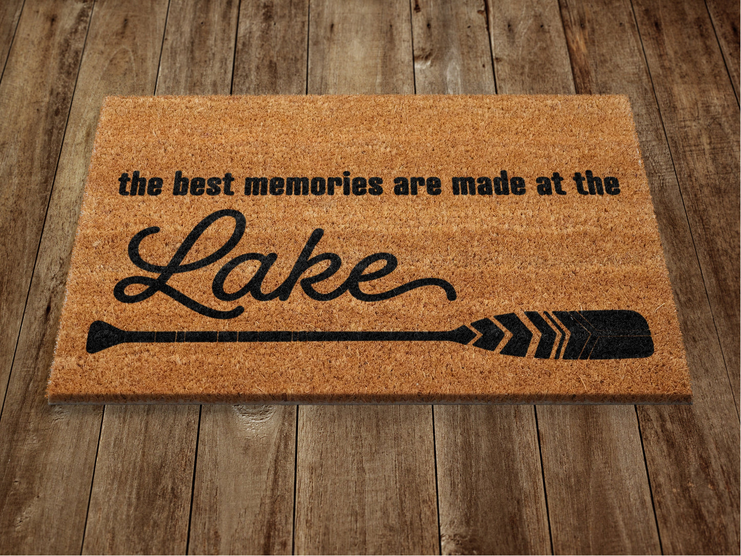 Best Memories at Lake Door Mat, On Lake Welcome Coir Door Mats, Funny Doormat, Welcome Outdoor Mat