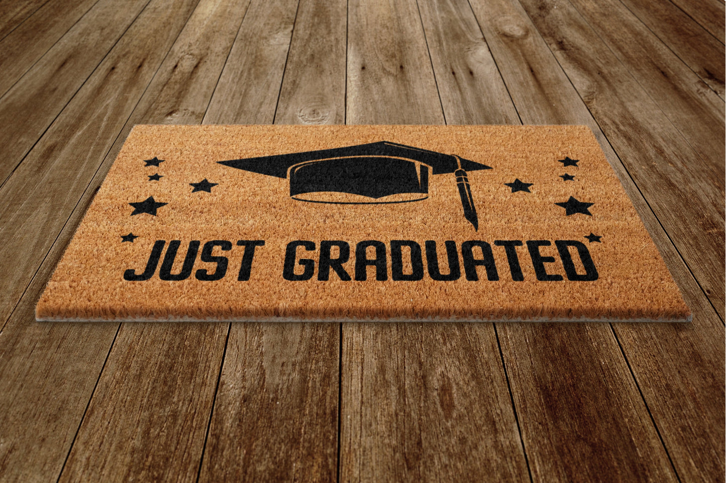 Just Graduated Door Mat, Congratulations Door Mats, Funny Doormat, Welcome Mats Gift Doormat Graduation Gift
