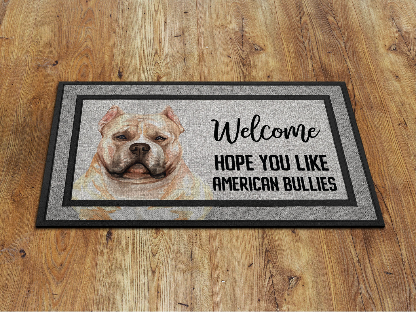 American Bullies Doormat, American Bullies Funny Dogs Door Mat, American Bullies Doormats, American Bullies Dogs Rubber Mat, Welcome Mat