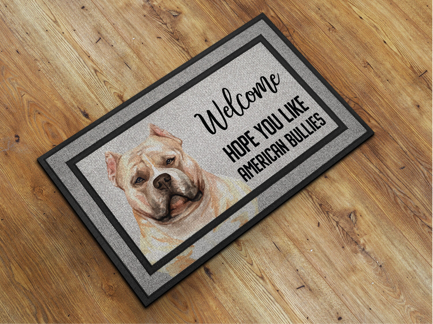 American Bullies Doormat, American Bullies Funny Dogs Door Mat, American Bullies Doormats, American Bullies Dogs Rubber Mat, Welcome Mat