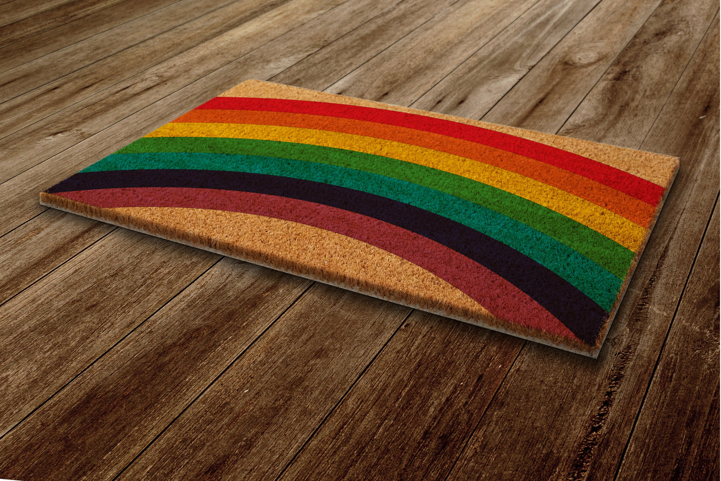 Big Rainbow Door Mat, Rainbow Coir Door Mats, Big Funny Rainbow Doormat, Welcome Rainbow Outdoor Mat