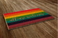 Rainbow All are Welcome Door Mat, Rainbow Coir Door Mats, Funny Rainbow Doormat, Welcome Rainbow Outdoor Mat