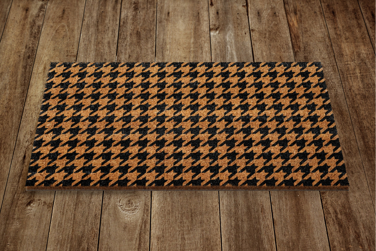 Houndstooth Pattern  Welcome Door Mat, Houndstooth Welcome Coir Door Mats, Funny Doormat, Welcome Outdoor Mats