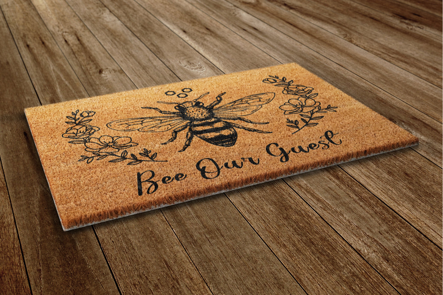 Bee Our Guest Door Mat, Bee Spring Door Mats, Funny Doormat, Welcome Mats