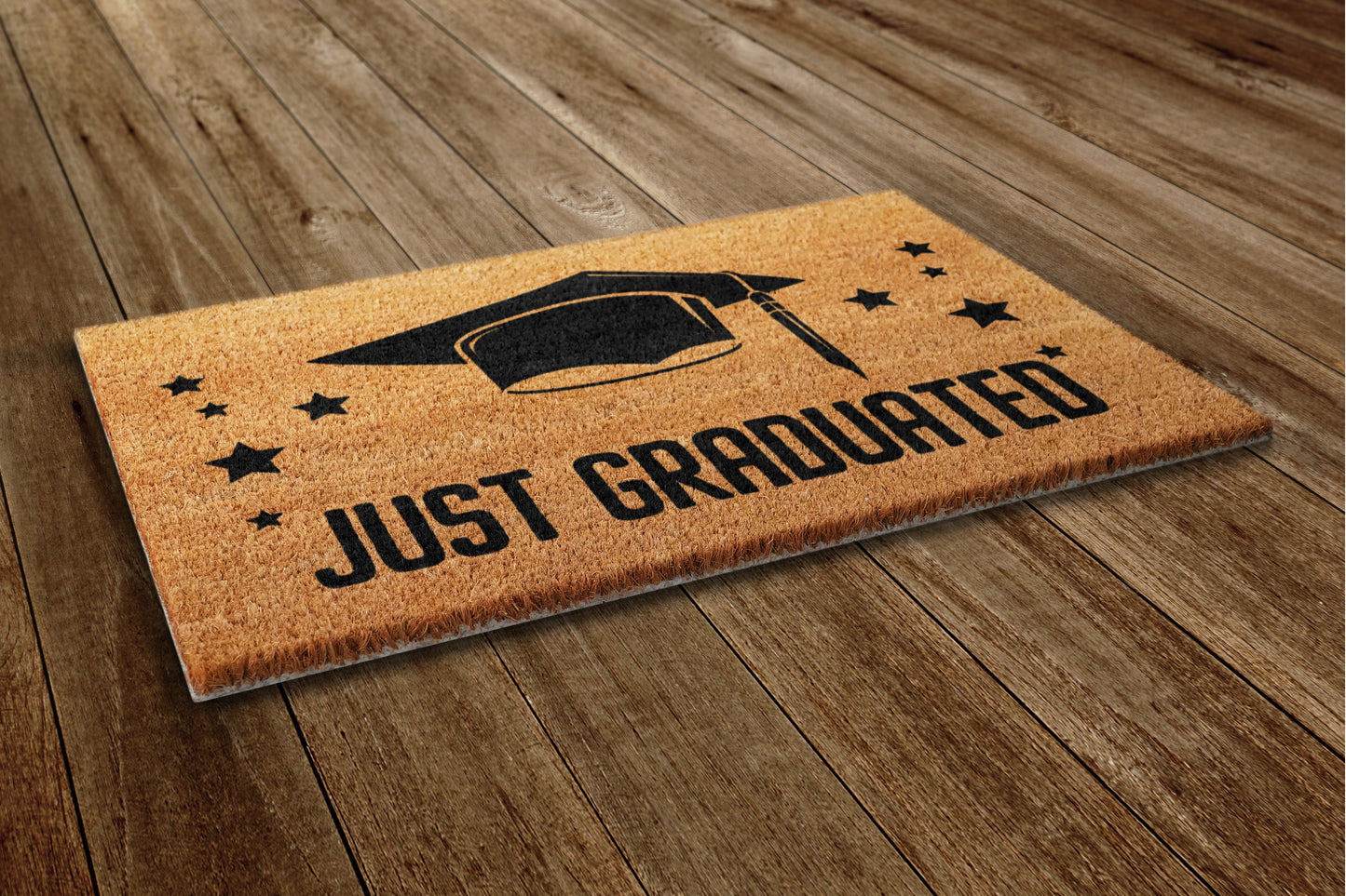 Just Graduated Door Mat, Congratulations Door Mats, Funny Doormat, Welcome Mats Gift Doormat Graduation Gift