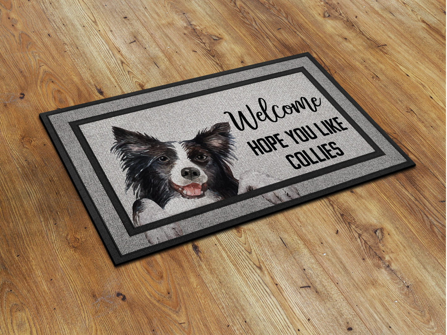 Collies Doormat, Collies Funny Dogs Door Mat, Collies Doormats, Funny Collies Dogs Rubber Mat, Welcome Mat