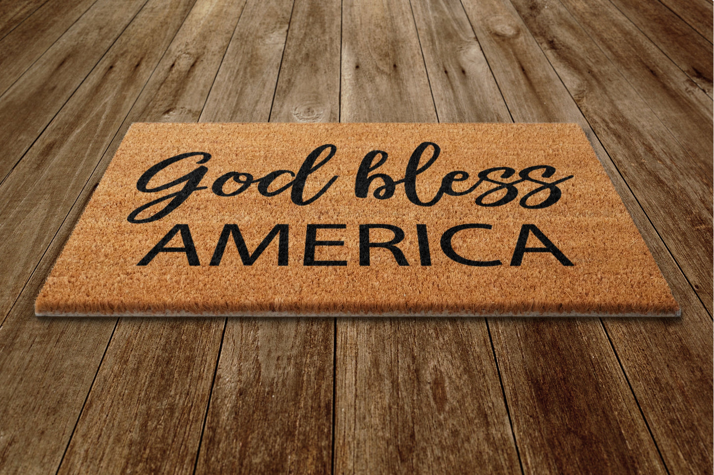 God Bless America Door Mat, God Bless America Door Mats, Funny Doormat, Welcome Outdoor Coir Mats Gift Doormat Housewarming Gift