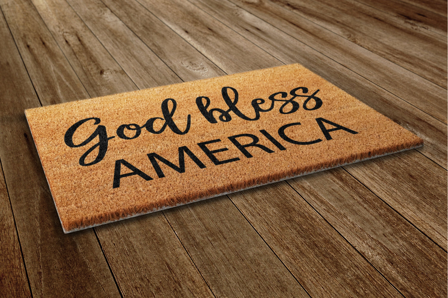 God Bless America Door Mat, God Bless America Door Mats, Funny Doormat, Welcome Outdoor Coir Mats Gift Doormat Housewarming Gift