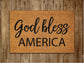 God Bless America Door Mat, God Bless America Door Mats, Funny Doormat, Welcome Outdoor Coir Mats Gift Doormat Housewarming Gift
