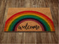 Welcome Rainbow Door Mat, Rainbows Coir Door Mats, Funny Doormat, All Welcome Rainbow Outdoor Mat