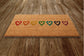 Rainbow of the Hearts Door Mat, Rainbow Hearts Coir Door Mats, Funny Rainbow Doormat, Welcome Rainbow Outdoor Mat