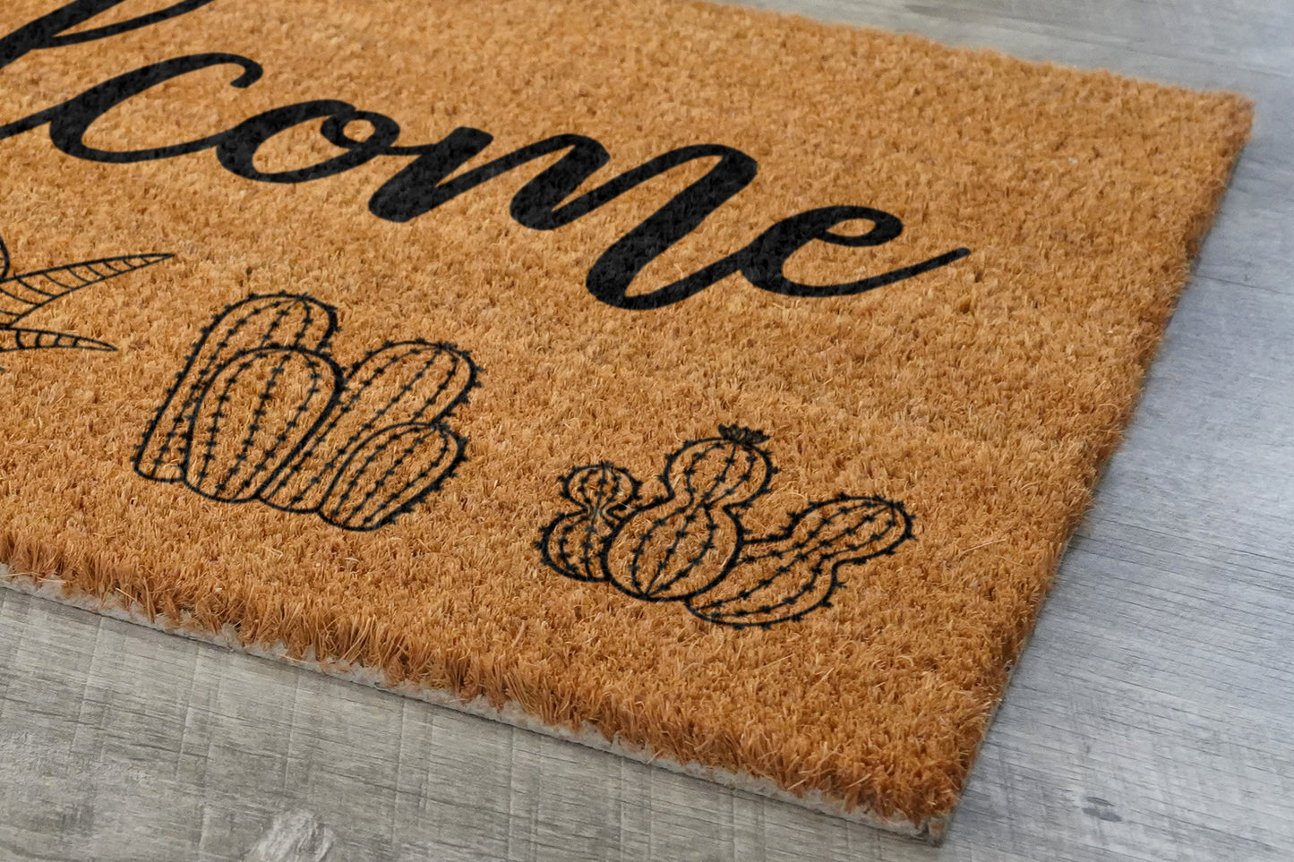 Welcome Cactus Mat, Welcome Coir Doormats, Cactus Doormats, Funny Cactus Coir Mats, Welcome Funny Cactus Door Mats