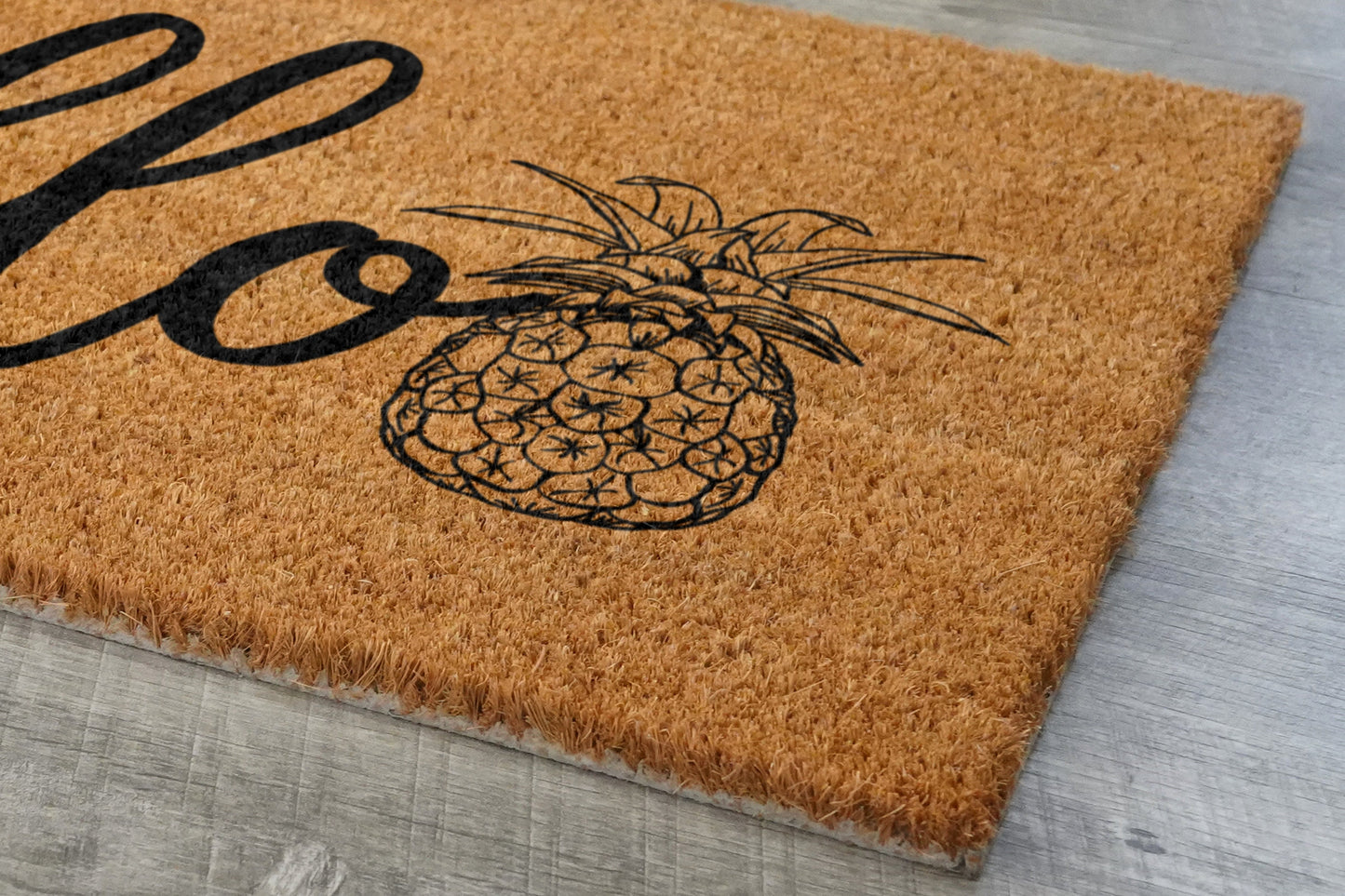 Hello Pineapple Door Mats, Hello  Pineapples Welcome Coir Door Mats, Pineapple Funny Doormat, Pineapple Hello Outdoor Coir Mat