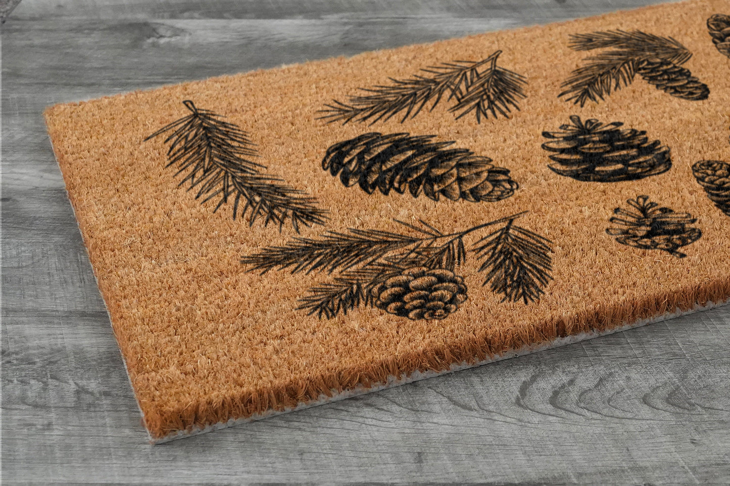 Welcome Spruce Cone Door Mats, Spruce Cones Welcome Coir Door Mats, Spruce ConeS Funny Doormat, Welcome Outdoor Coir Mat
