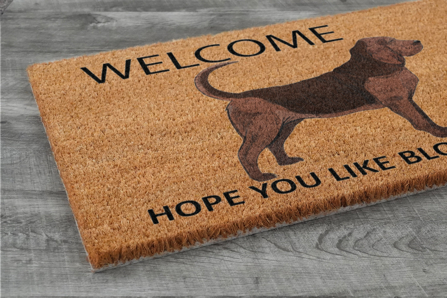 Bloodhounds Door Mat, Welcome Bloodhounds Door Mats, Hope You Like Bloodhounds Coir Door Mats, Bloodhounds Outdoor Coir Mat
