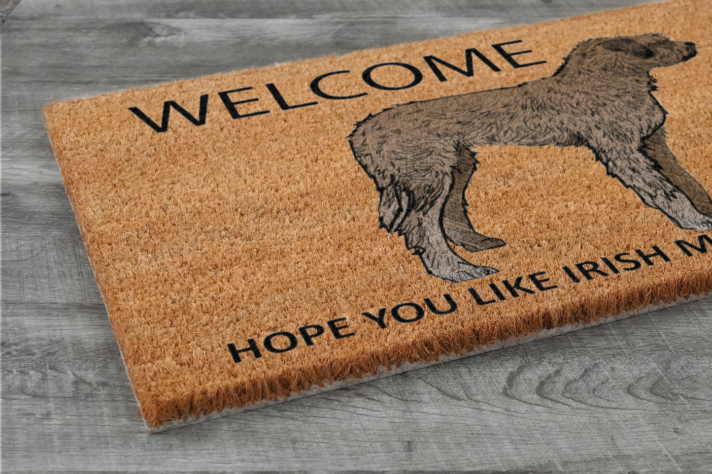 Irish Mastiff Hounds Door Mat, Welcome Irish Mastiff Hounds Door Mats, Hope You Like Irish Mastiff Hounds Coir Door Mats, Outdoor Coir Mat