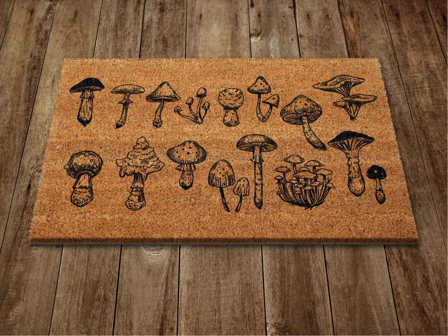 Mushrooms Door Mat, All Mushrooms Welcome Coir Door Mats, Funny Doormat, Welcome Outdoor Mat