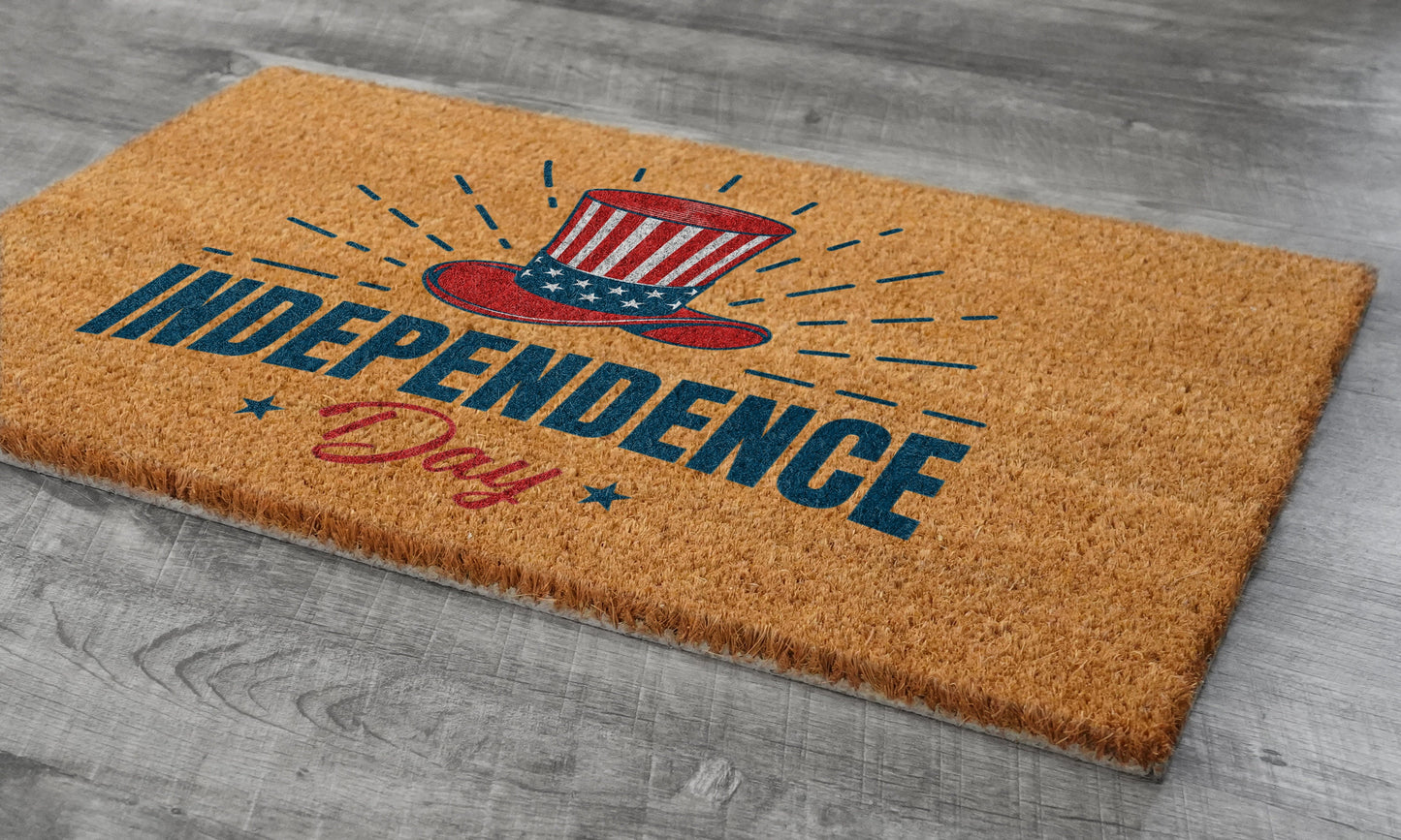 Independence Day Mat, USA Flag Door Mat, Patriotic Door Mats, Funny Doormat, Welcome Mats
