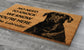 The Labrador Door Mat, Chocolate Labrador We Know You ARE Here Rottweiler Dogs Door Mats, Funny Labrador Doormat, Welcome Mats