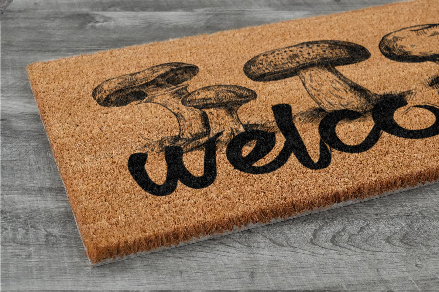Mushroom Welcome Door Mats, Mushrooms Welcome Coir Door Mats, Mushroom Funny Doormat, Mushroom Welcome Outdoor Coir Mat