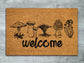 Mushroom Welcome Door Mats, Mushrooms Coir Door Mats, Mushroom Welcome Funny Doormat, Mushroom Outdoor Coir Mat