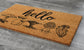 Hello Mushroom Doormat, Welcome Door Mats, Mushrooms Coir Door Mats, Mushroom Welcome Funny Hello Doormat, Mushrooms Outdoor Coir Mat