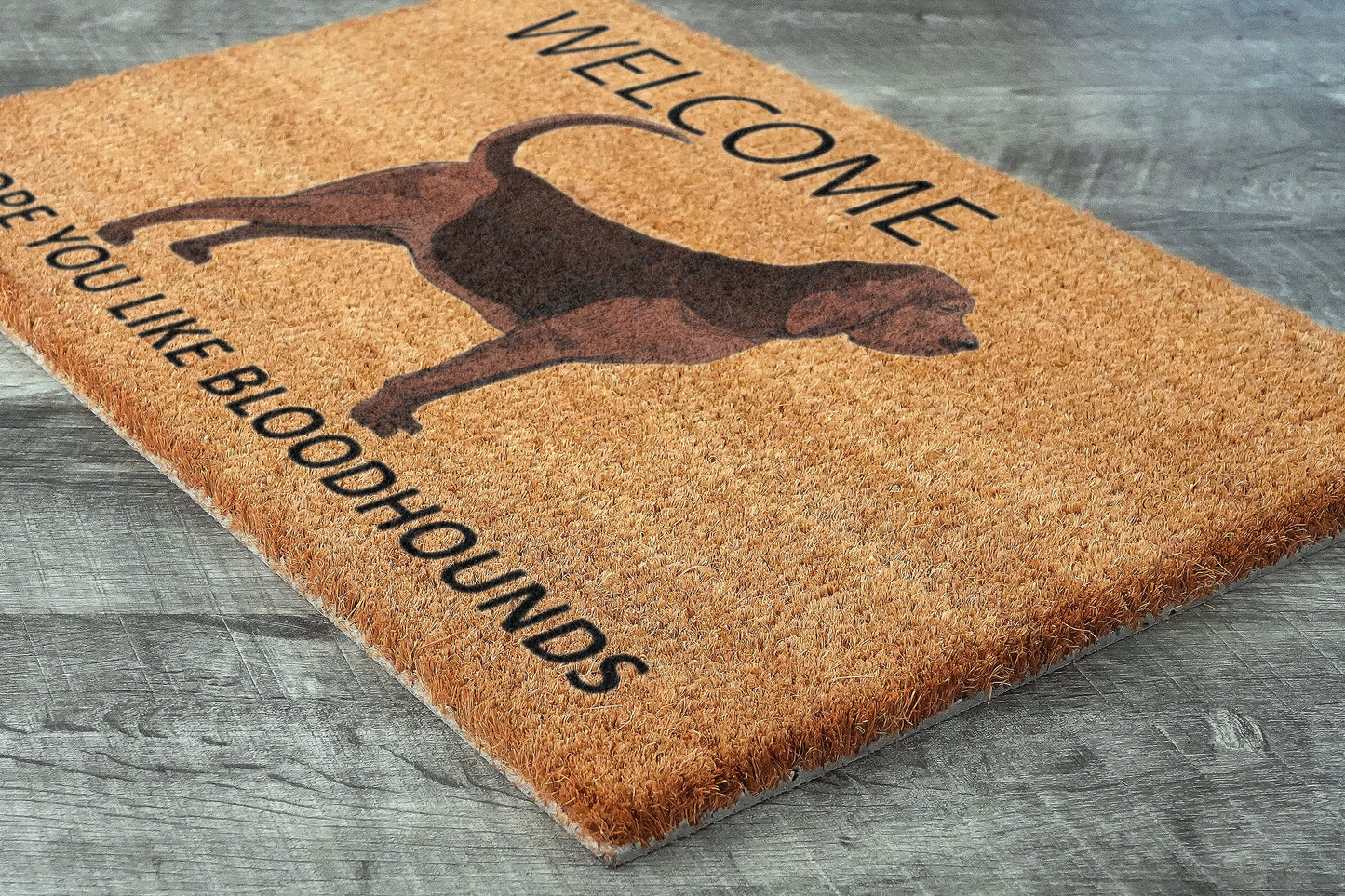 Bloodhounds Door Mat, Welcome Bloodhounds Door Mats, Hope You Like Bloodhounds Coir Door Mats, Bloodhounds Outdoor Coir Mat