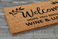 Wine and Lumpia Door Mat, Hope You Brought Wine and Lumpia Door Mats, Funny Wine Doormat, Welcome Mats