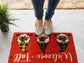 Fall Welcome Fall Gnomes Red Coir Door Mat, Welcome Mat, Front Door Mat, Outdoor Mats, Funny Doormat, Fall Welcome Mats, Coir Mats