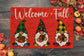 Fall Welcome Fall Gnomes Red Coir Door Mat, Welcome Mat, Front Door Mat, Outdoor Mats, Funny Doormat, Fall Welcome Mats, Coir Mats