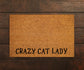 Welcome Doormats, Crazy Cat Lady Welcome Home Coir Doormat, Funny Home Coir Mats, Welcome Crazy Cat Lady Office Doormats