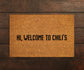 Hi Welcome to Chili's Doormat, Hi Welcome to Chili's Door Mats, Chili's Mat, Home Doormats, Funny Doormat, Hi Funny Mat, Hi Welcome Doormat