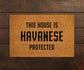 Havanese Coir Door Mat, Funny Dogs Door Mat, Funny This House Havanese Protected Doormat, Welcome Mats, Coir Mats
